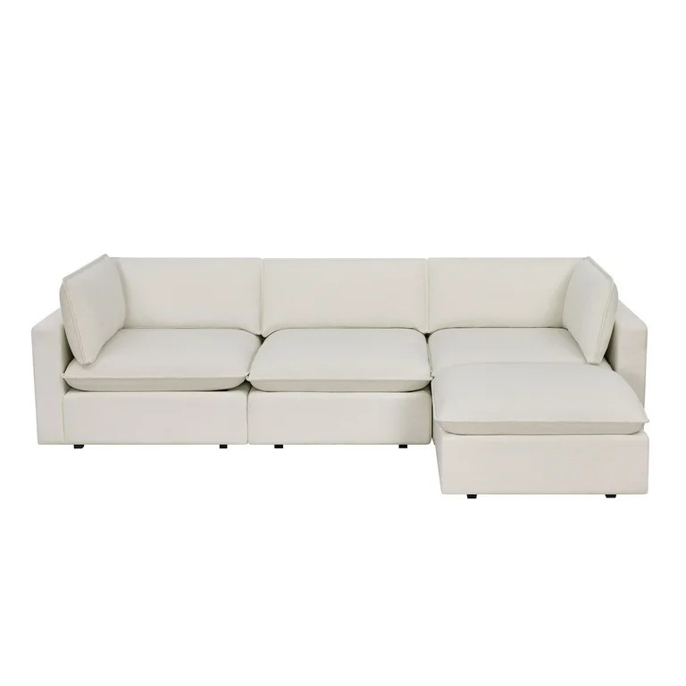 Better Homes & Gardens Weston 107.5" Cloud Modular Sectional Sofa, White | Walmart (US)