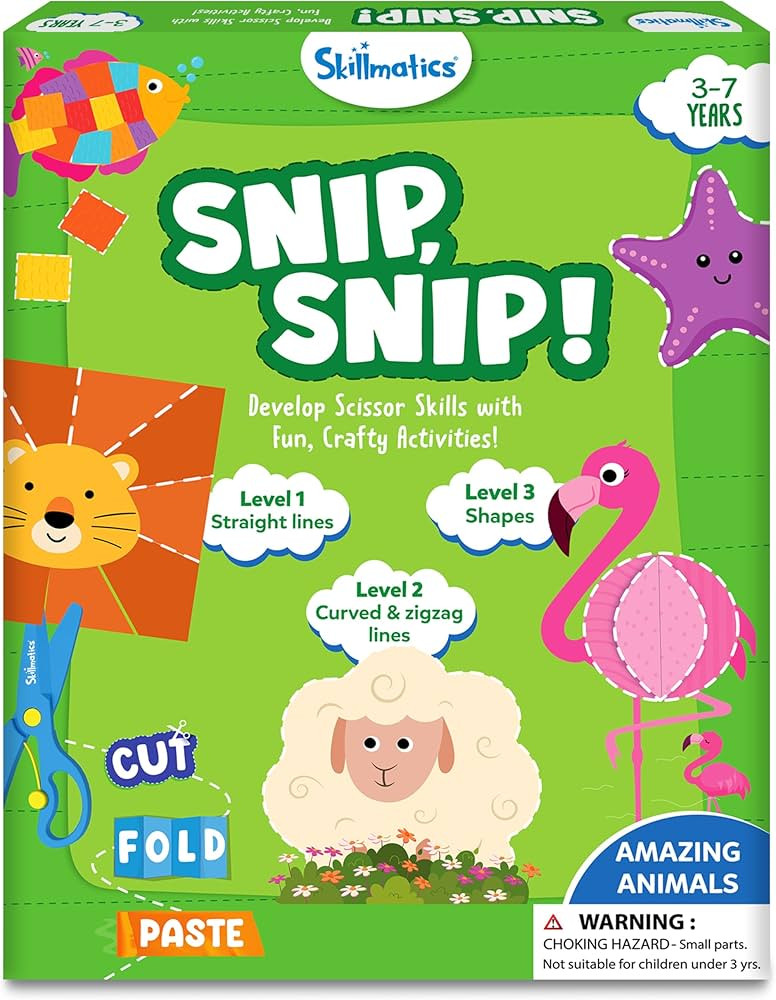 Skillmatics Scissor Skills Activity Book - Snip Snip Animals, Stocking Stuffers, 25 Fun Cutting &... | Amazon (US)