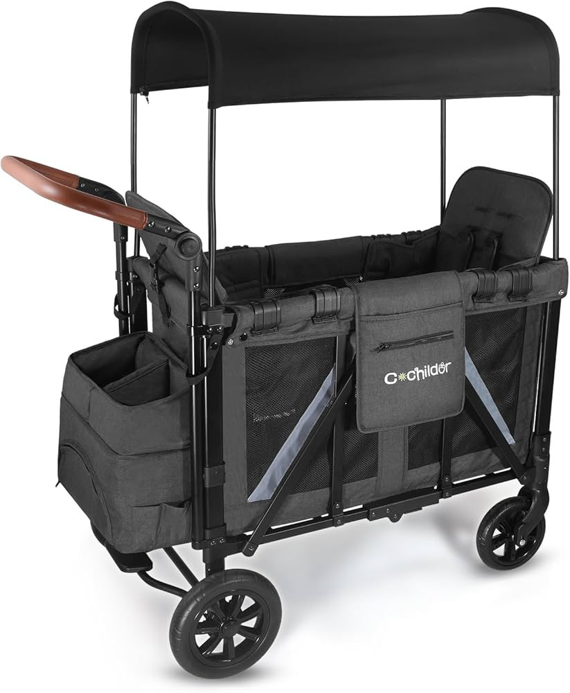 Elite 2S 2-Seater Wagon Stroller for Kids – One-Hand Fold Design, High Seats with 5-Point Harne... | Amazon (US)