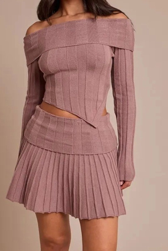 Mocha petite mini pleated skirt set. Monochromatic looks are the best for petites.

#LTKPetite #LTKMidsize