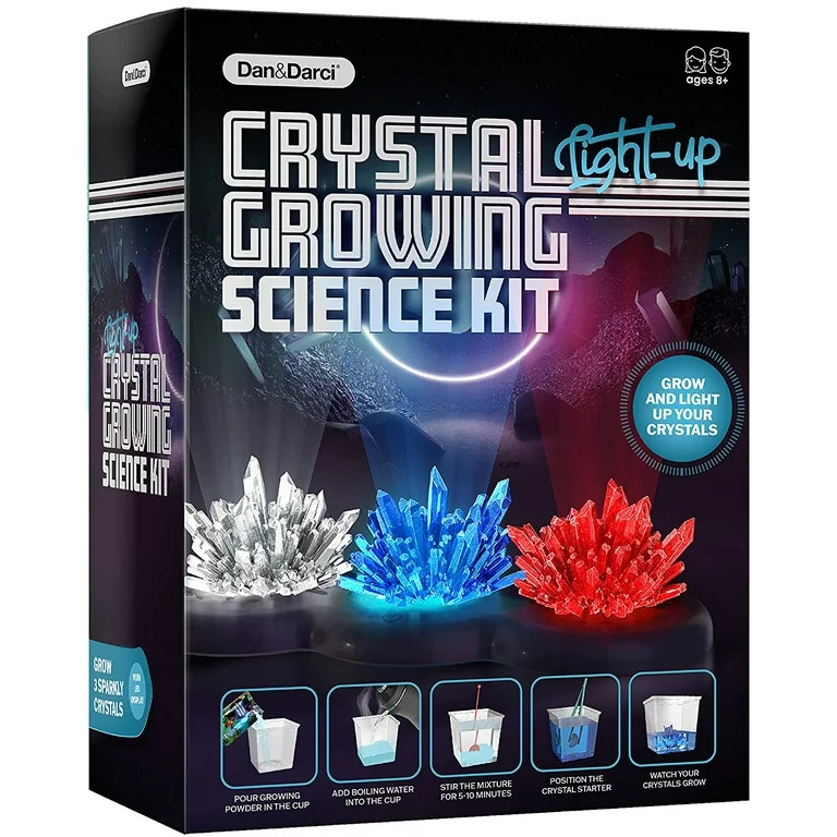 Crystal Growing Kit for Kids + LIGHT-UP Stand - Science Experiments for Kids - Crystal Science Ki... | Walmart (US)