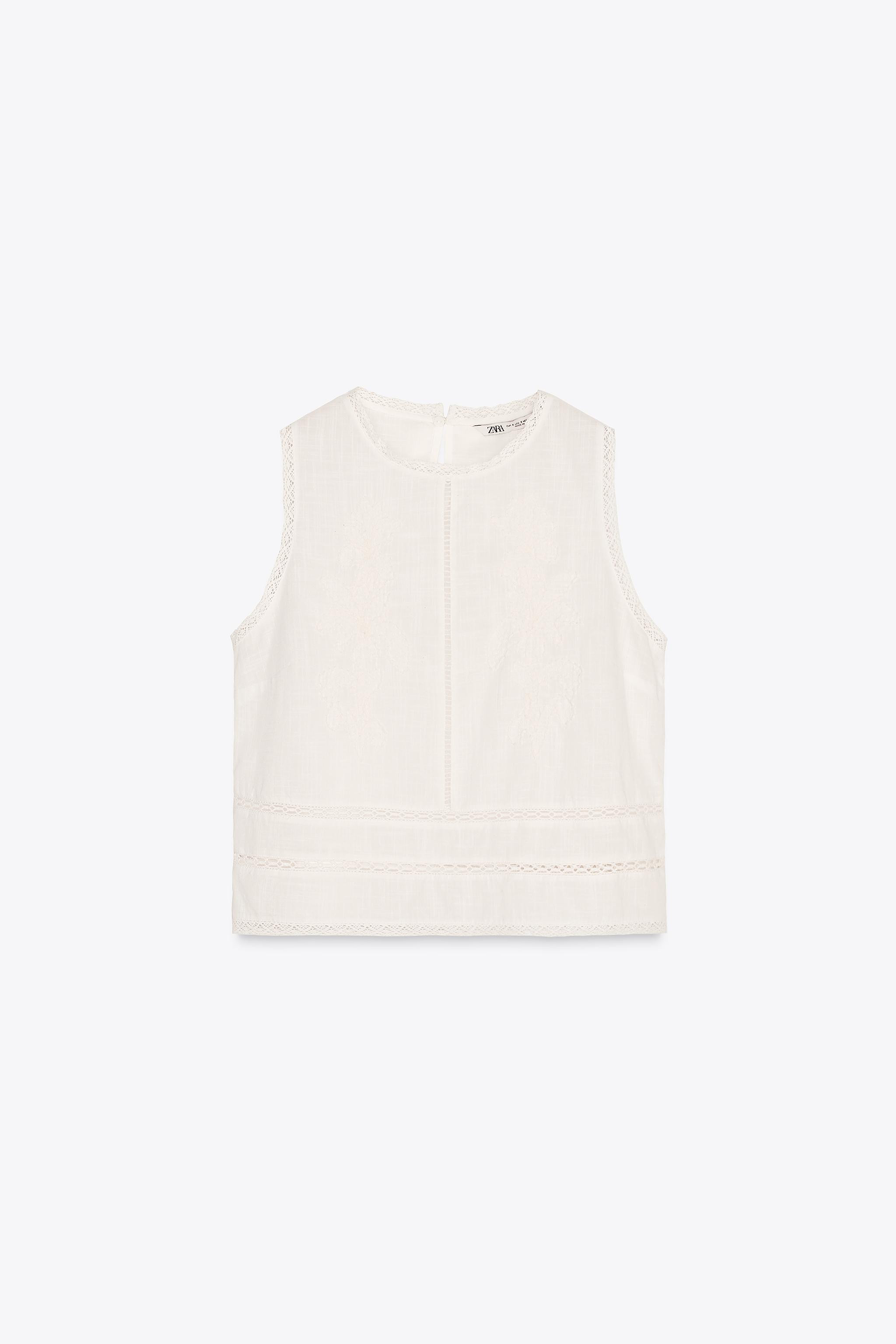 EMBROIDERED TOP ZW COLLECTION | Zara US