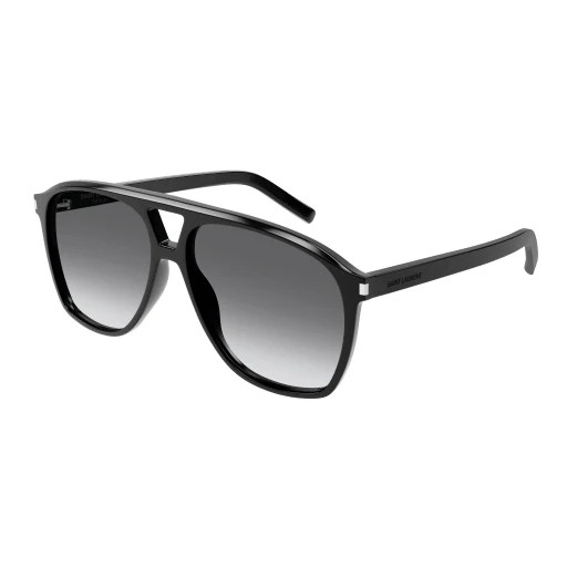 Saint Laurent SL 596 DUNE Sunglasses 006 - Black - Grey Women Aviator | Designer Optics