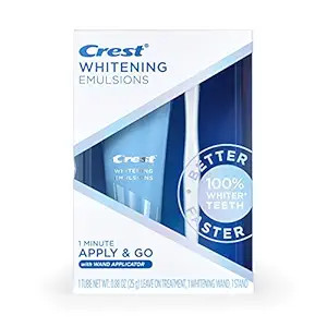 Crest Whitening Emulsions Leave-on Teeth Whitening Gel Kit with Applicator, 0.88 Oz (25 G) | Amazon (US)