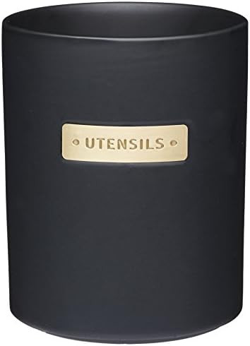 Master Class MasterClass Stoneware and Brass Effect Kitchen Utensil Holder, 11.8 x 11.8 x 15.2 cm, B | Amazon (US)