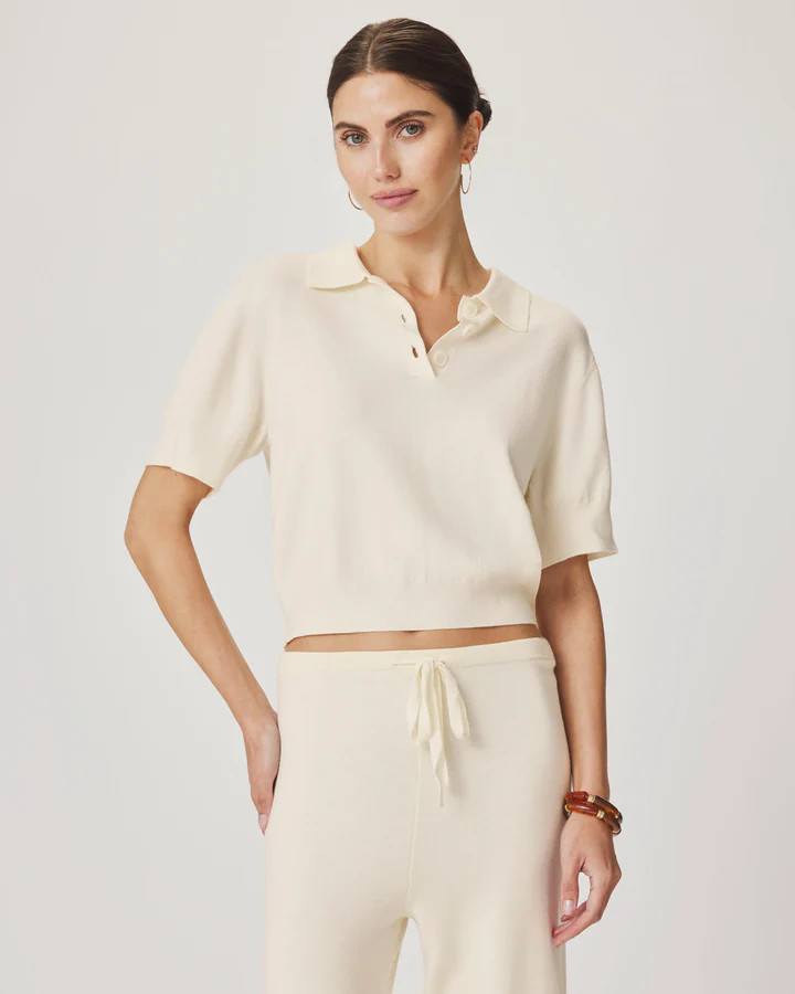 Christa Polo Short Sleeve Sweater | Splendid