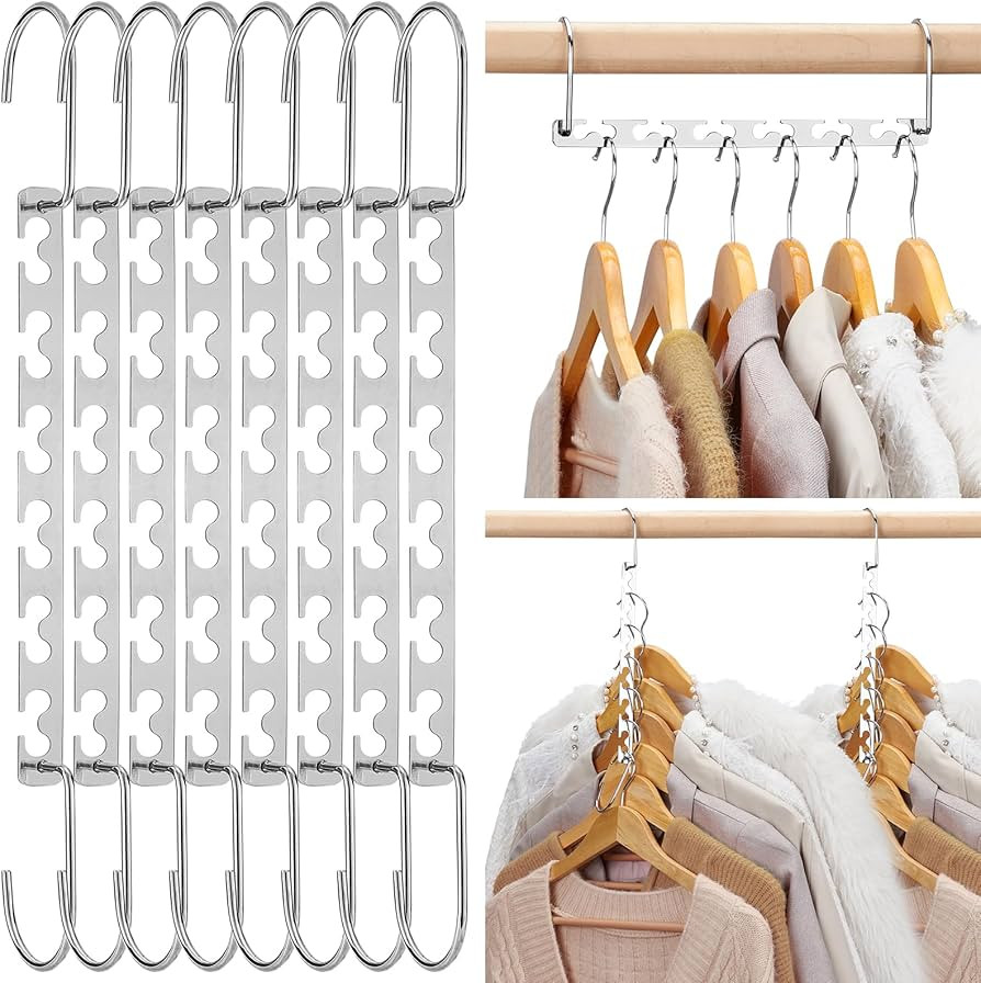HOUSE DAY Space Saving Hangers for Clothes 12 Pack, Heavy Duty Hanger Organizer 30 Lbs Capacity, ... | Amazon (US)