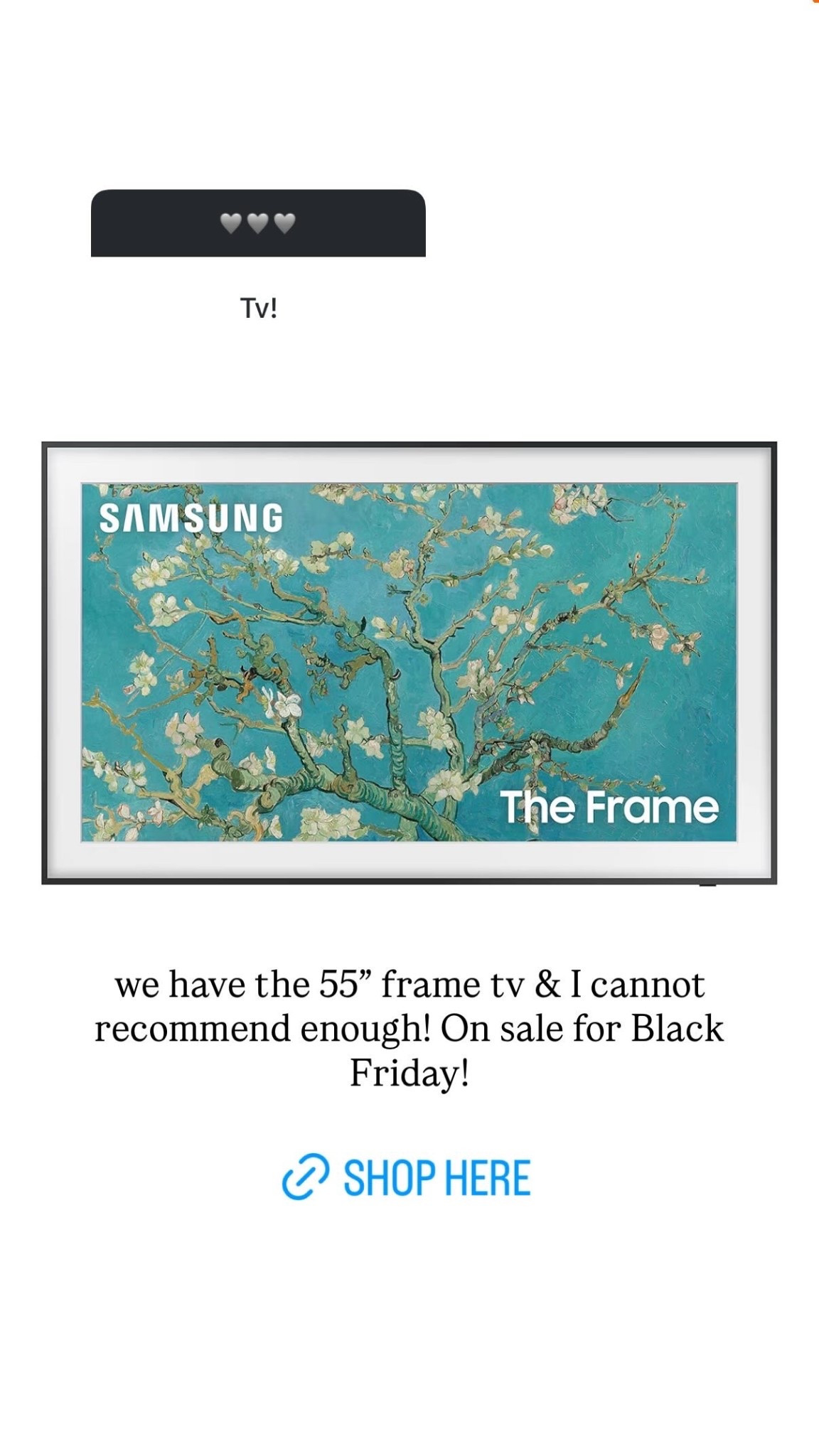 Frame tv on sale for Black Friday! On Amazon! 