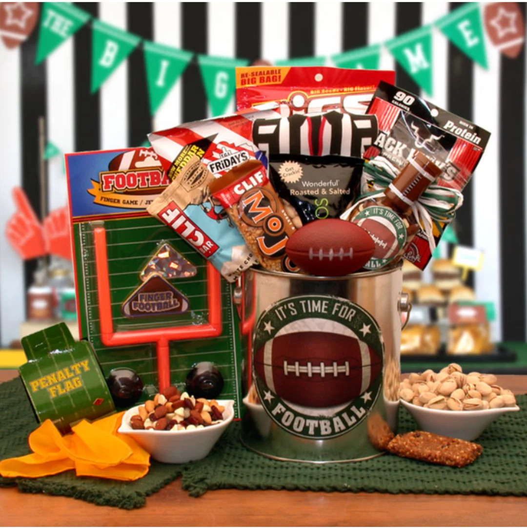 Football Fan Gift Basket, Football Gift Set, Football Lover's Gift Box, Football Pail Filled With... | Etsy (US)