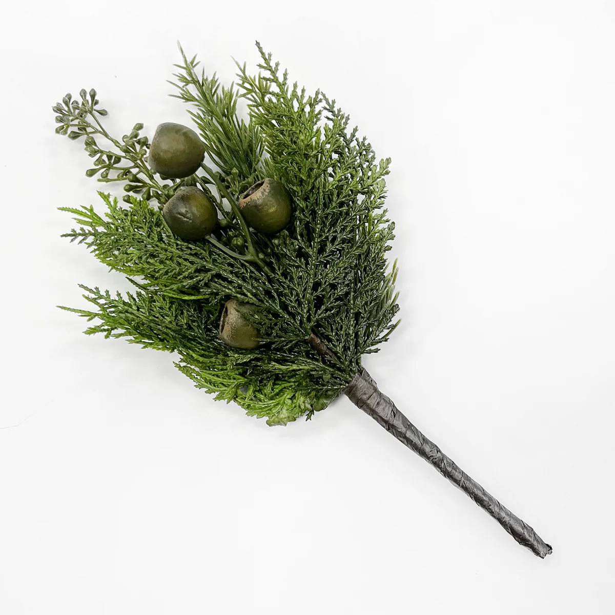 Mixed Cedar, Cypress & Eucalyptus Seed Pod Pine Pick Spray Winter Greenery | Darby Creek Trading