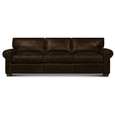 Bordeaux 108" Genuine Leather Rolled Arm Sofa | Wayfair North America
