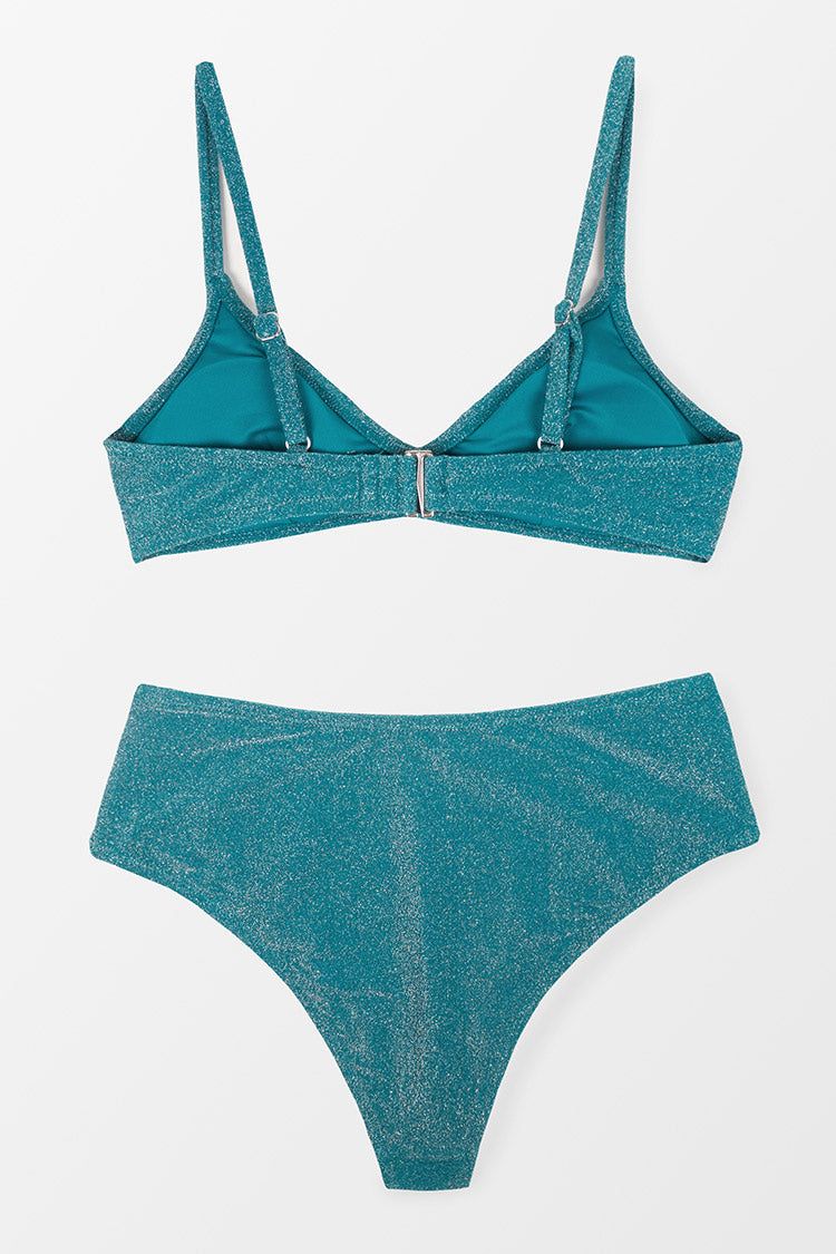 Estelle Shimmery Back Hook Bikini | Cupshe