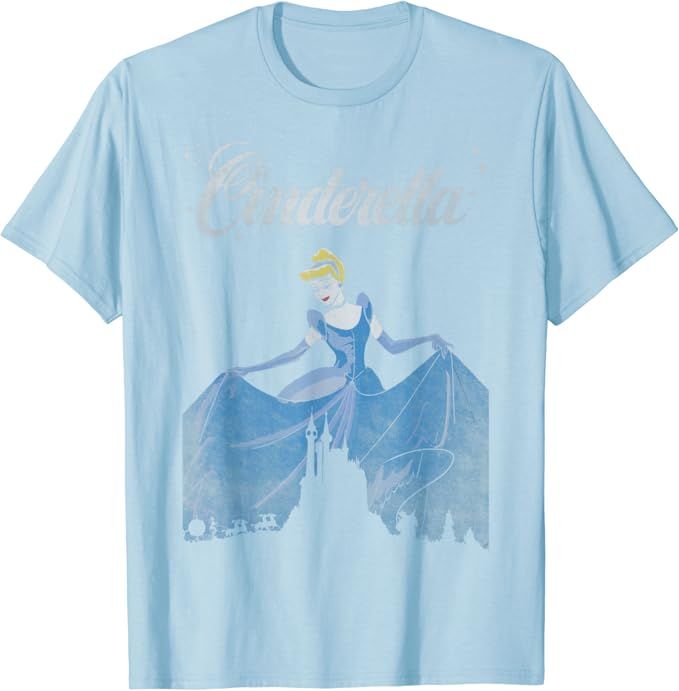 Disney Cinderella Vintage Castle Silhouette Graphic T-Shirt T-Shirt | Amazon (US)