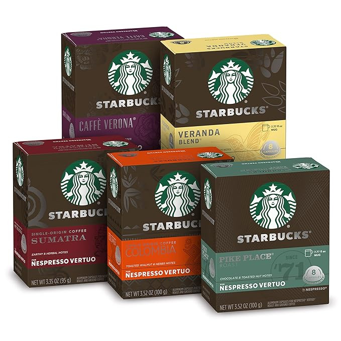 Starbucks by Nespresso Blonde, Medium, and Dark Roast Variety Pack Coffee (40-count single serve ... | Amazon (US)