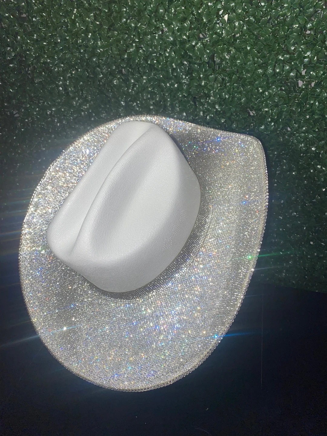 Signature White & Silver Rhinestone Cowgirl Hat, Bachelorette Hat, Western Hat, Nashville Hat | Etsy (US)