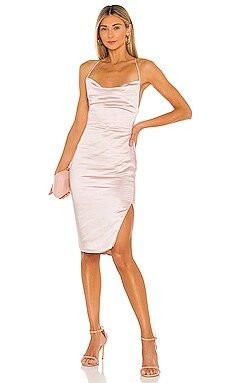 superdown Billie Drape Midi Dress in Blush from Revolve.com | Revolve Clothing (Global)