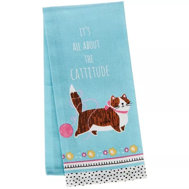 Crazy Cat Cattitude Tea Towel | Bealls