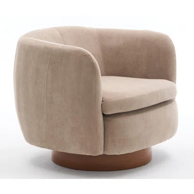 35" Wide Modern Swivel Upholstered Barrel Chair(Set Of 2) | Wayfair North America