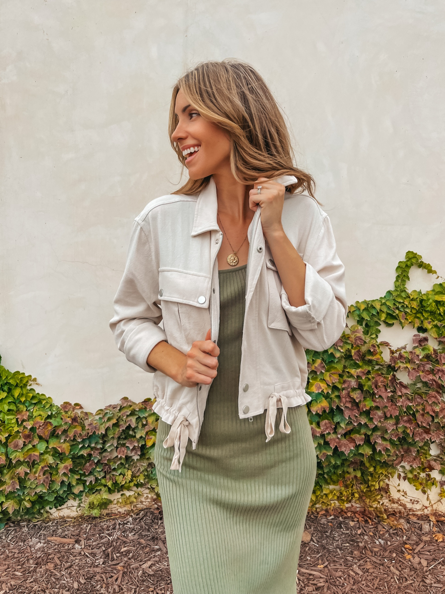 Thanksgiving outfit 🍁

Maxi dress. Midi dress. Ribbed dress. Beige jacket. Jacket. Gold necklace. Thanksgiving. Holiday outfit. Casual holiday outfit. Green dress. Dress with slit. Zip up jacket. Collared jacket. 

#LTKfindsunder100 #LTKHolidaySale #LTKHoliday