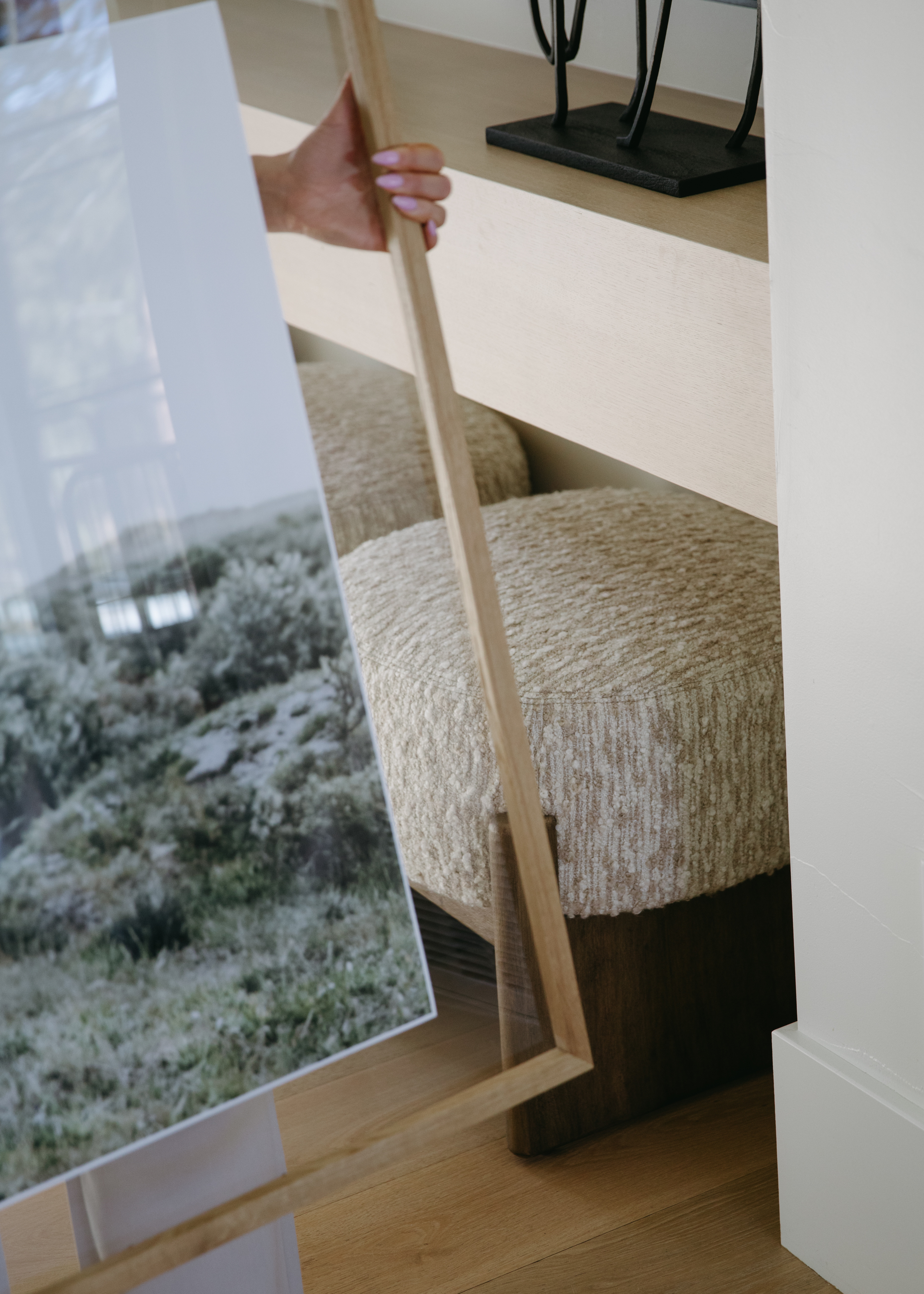 Ottoman details. These upholstered stools are amazing quality and they are so substantial. The texture in the fabric is gorgeous. 

 #LTKSeasonal #LTKHome #LTKStyleTip