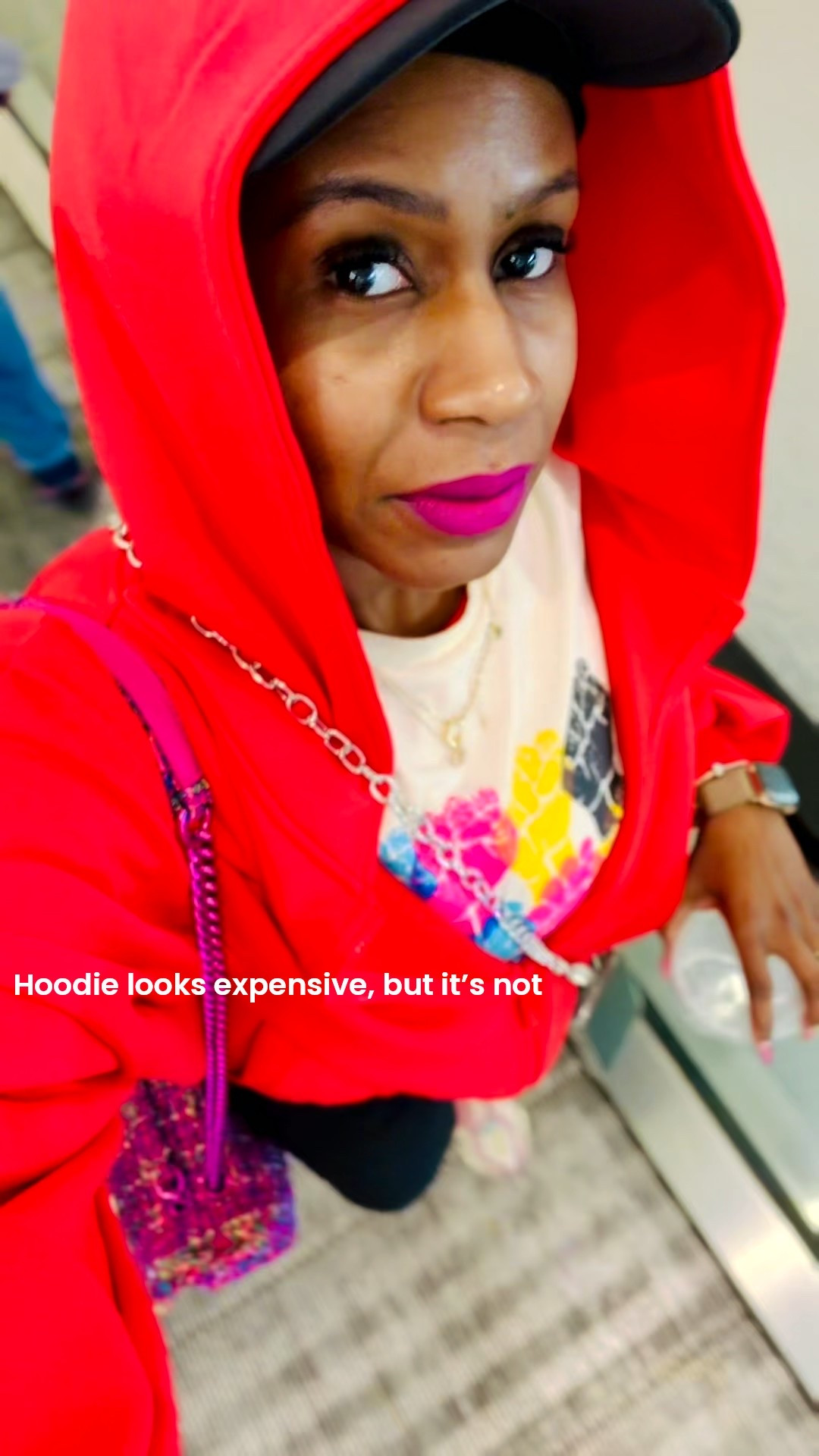 This hoodie looks like an expensive splurge, but it’s not!! 
In my favorite @Newbalance shoes 👟 at the airport 

#LTKvlog #LTKootd #LTKTravel