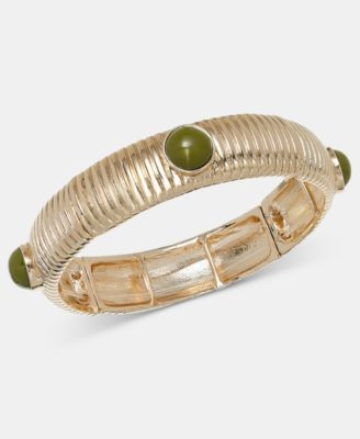 I.n.c. International Concepts Stone Accent Bangle Bracelet, Macy's Exclusive - Green | Macy's