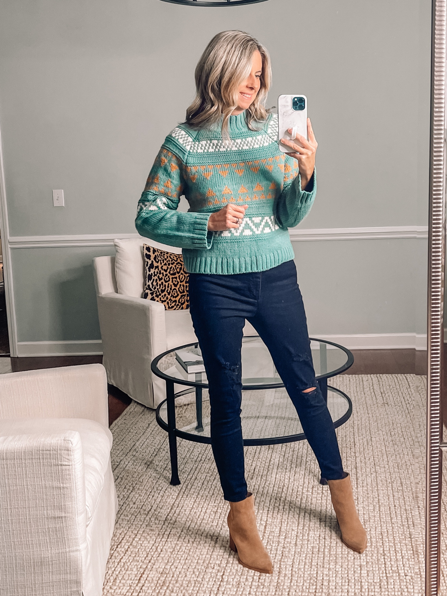 30% off sweater 
Fits true to size 
Thanksgiving outfit idea


#LTKunder50 #LTKHoliday #LTKsalealert