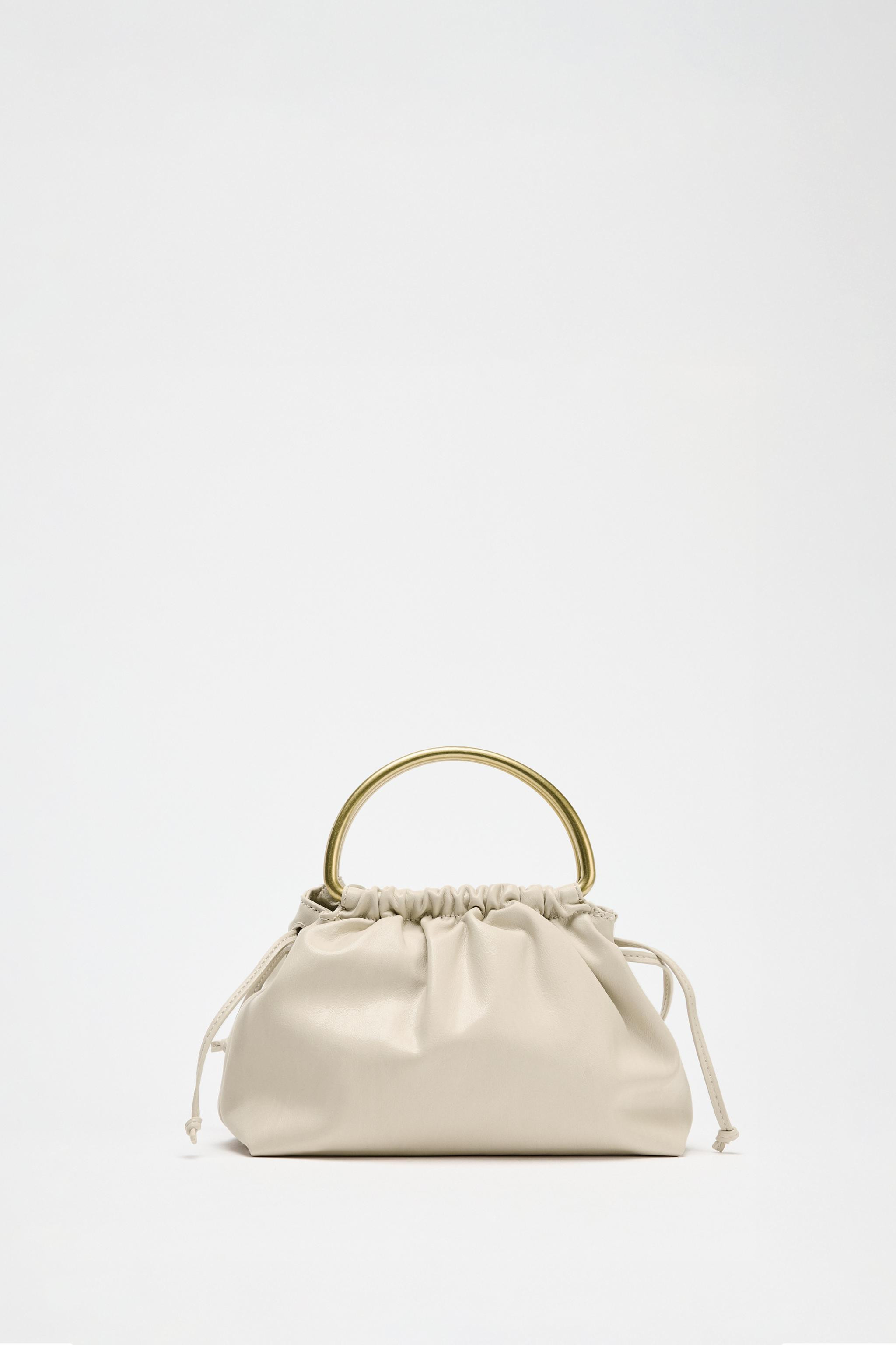 METAL HANDLE MINI BOWLING BAG | Zara US