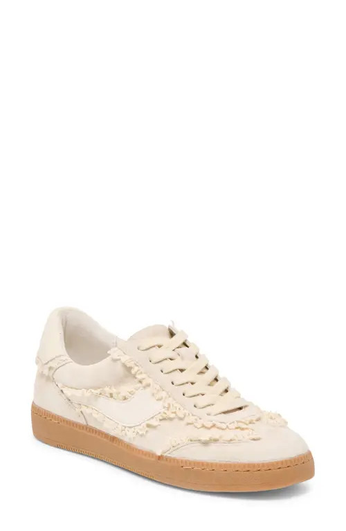 Dolce Vita Notice Lace Trim Sneaker in Ivory Suede at Nordstrom, Size 6 | Nordstrom