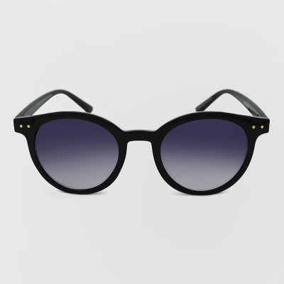 Women's Round Sunglasses - Wild Fable™ Black | Target