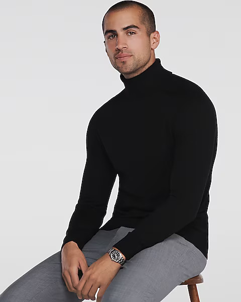 Merino Wool Turtleneck Sweater | Express