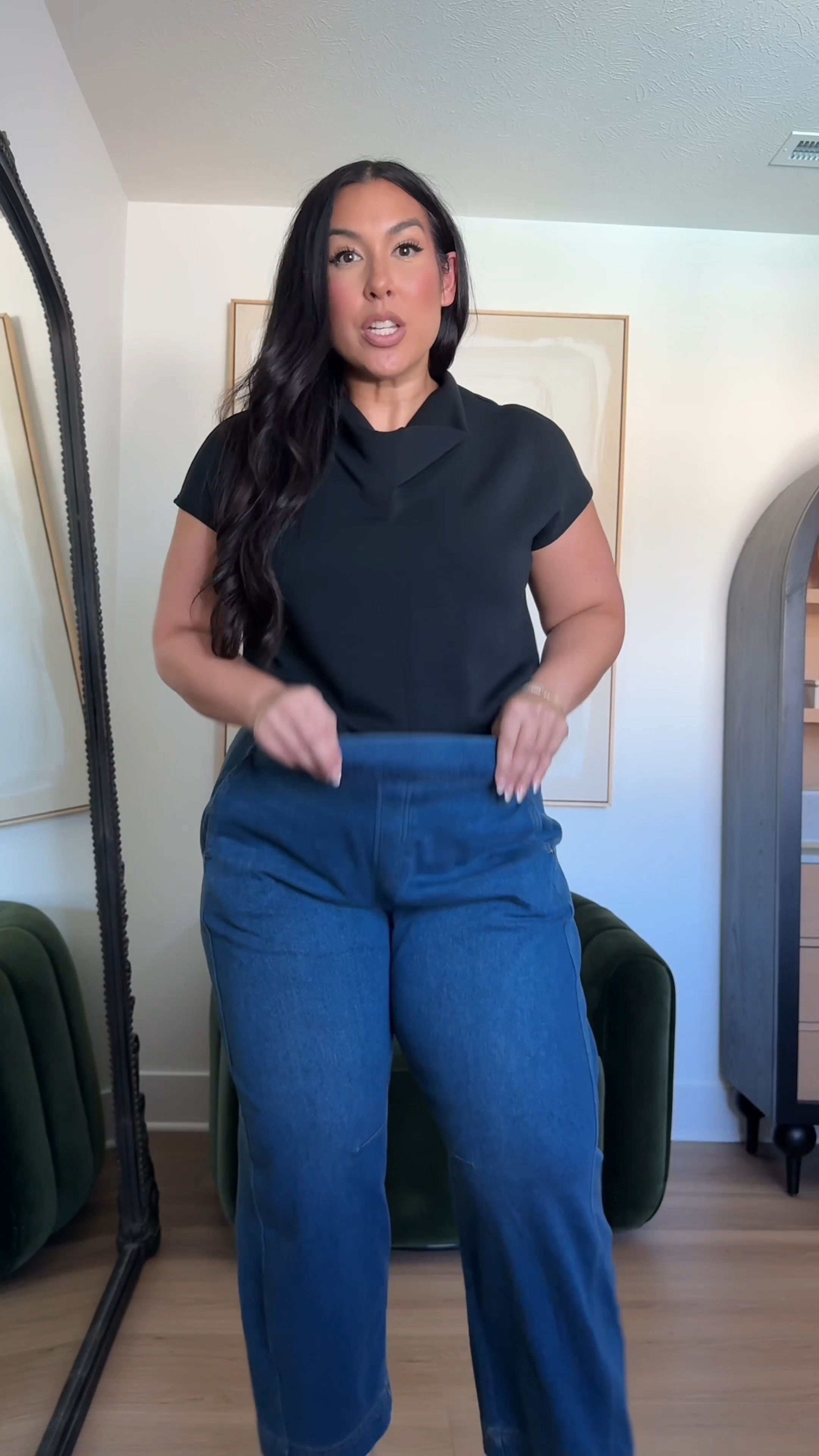 The stretch on these jeans!! So good! And they have pockets! Use code BONNIEXSPANX to save $$

Fall outfits, mid size outfits, mid size ootd, spanx jeans, mid size jeans 

 #LTKootd #LTKMidsize