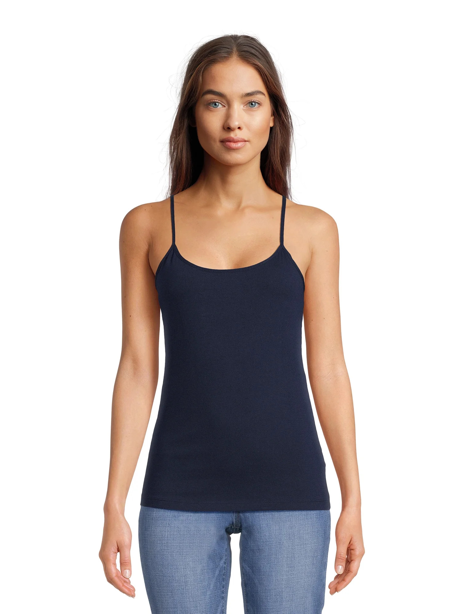 Time and Tru Adjustable Strap Cami Sizes XS-XXXL | Walmart (US)