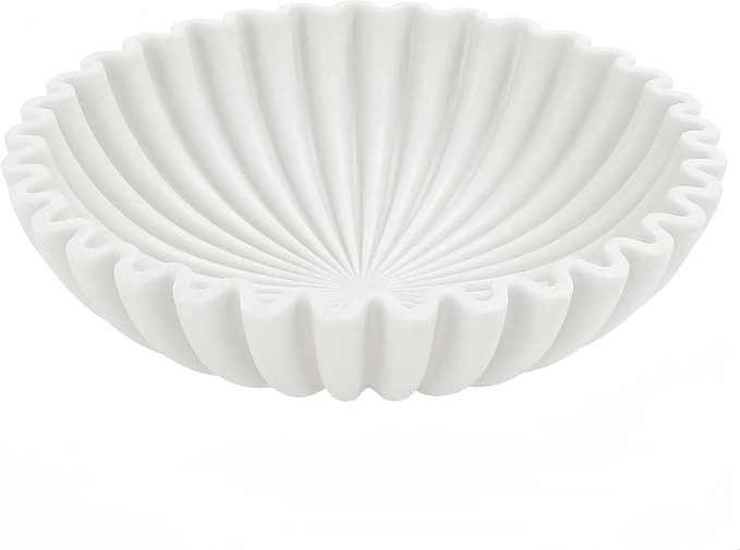 Large Decorative Bowl,White Decorative Bowls for Home Decor,Decorative Fruit Bowl for Kitchen Cou... | Amazon (US)