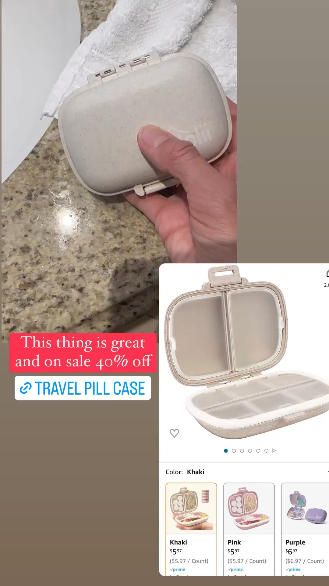 This is a portable pill case that easily fit into the hiking backpack - it has 2 big compartments and 6 small compartments (under $5!) 

#LTKfindsunder50 #LTKtravel