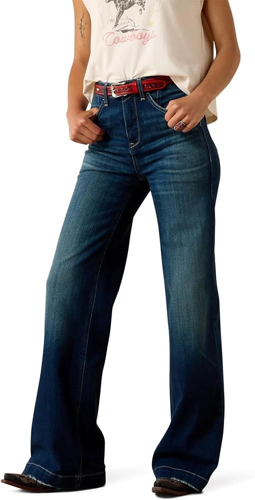 ARIAT Ultra High Rise Penelope Wide Leg Jeans | Amazon (US)