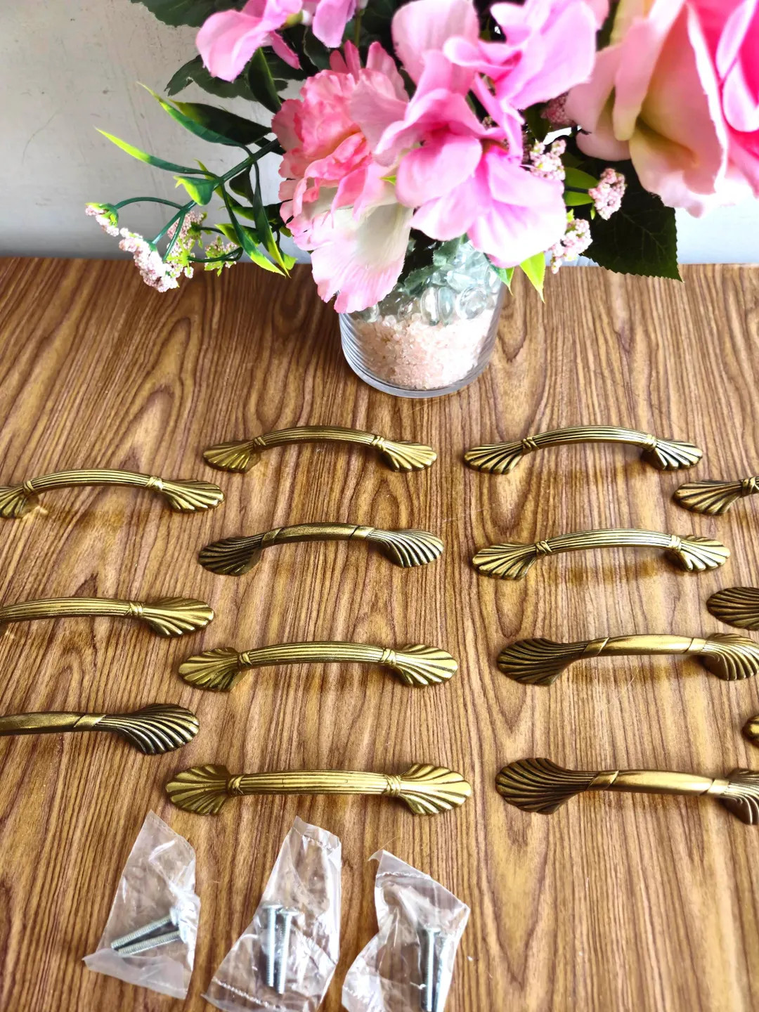 Vintage Brass Cupboard Drawer Handles, Cabinet Handles,antique Bow Pullsniture Door Pull Handles,... | Etsy (US)