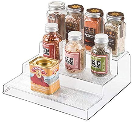 iDesign Linus Linus Plastic 3-Tier Spice Rack, Stadium Organizer Rack for Kitchen Pantry, Cabinet... | Amazon (US)