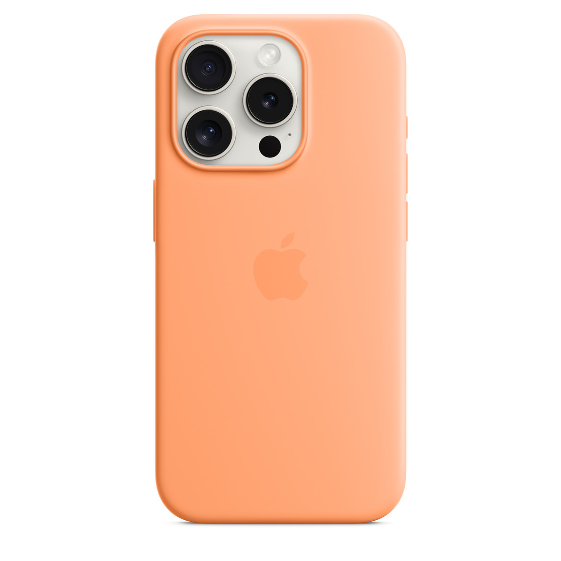 iPhone 15 Pro Silicone Case with MagSafe - Orange Sorbet | Apple (US)