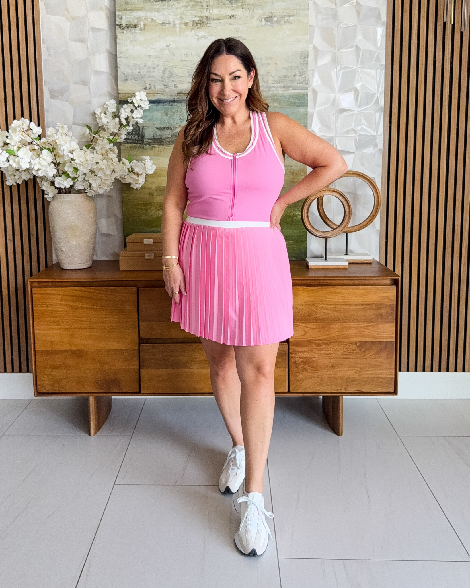 Sporty Athletic dress with attached shorts and shelf bra & removable cups. Wearing XL size up if in-between #springworkout #athleticdress 

 

#LTKSeasonal #LTKActive #LTKMidsize