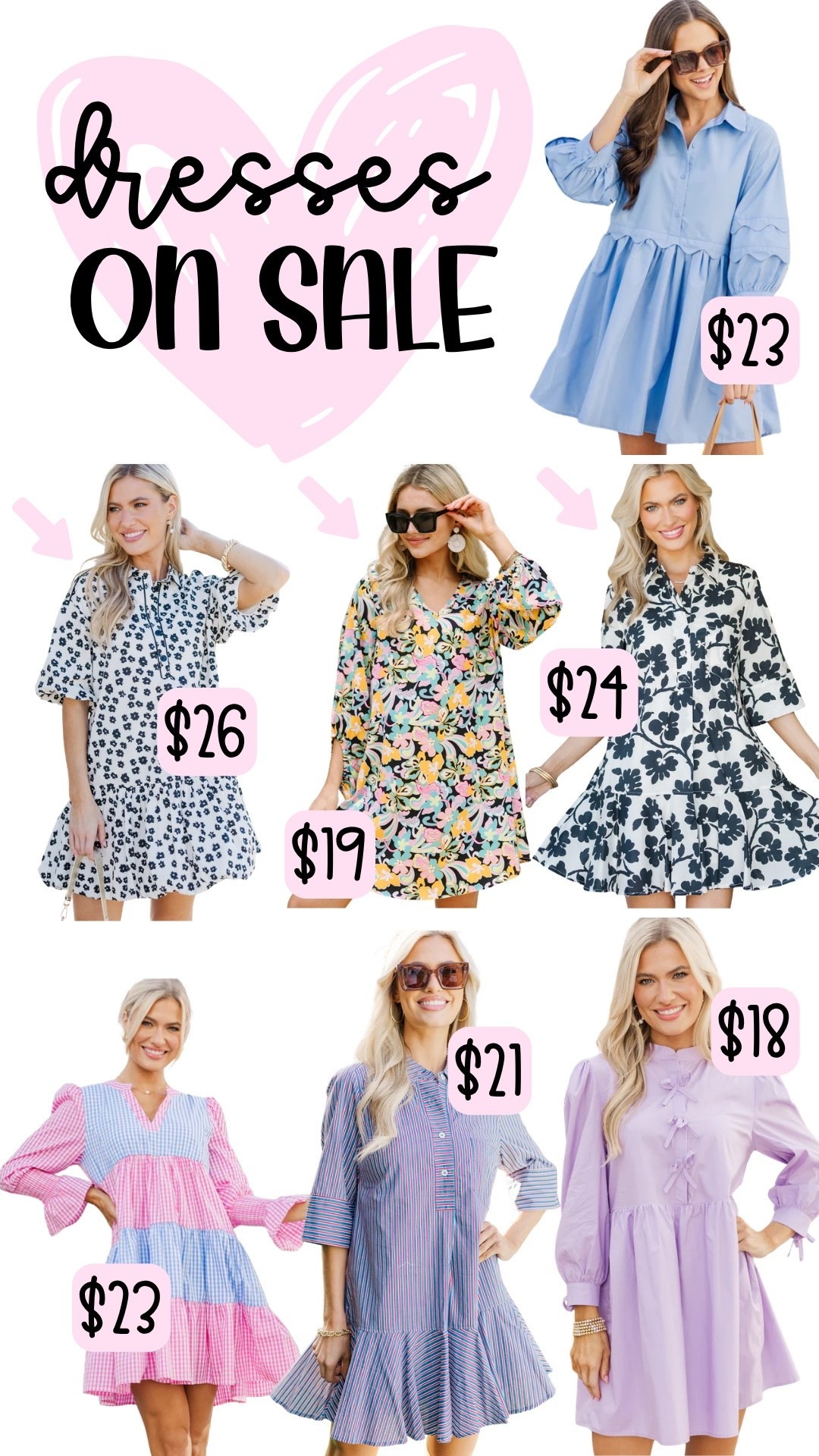 I love The Mint Julep for dresses. They are having a really good Memorial Day Sale! Tagging really cute dresses that are all less than $27!! The arrows show the 3 I grabbed 💕

I wear a Medium in dresses from The Mint Julep!

#LTKOver40 #LTKWorkwear #LTKSaleAlert