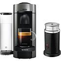 Nespresso by De'Longhi VertuoPlus Coffee Espresso Single-Serve Machine in Gray and Aeroccino Milk Frother in Black | HSN