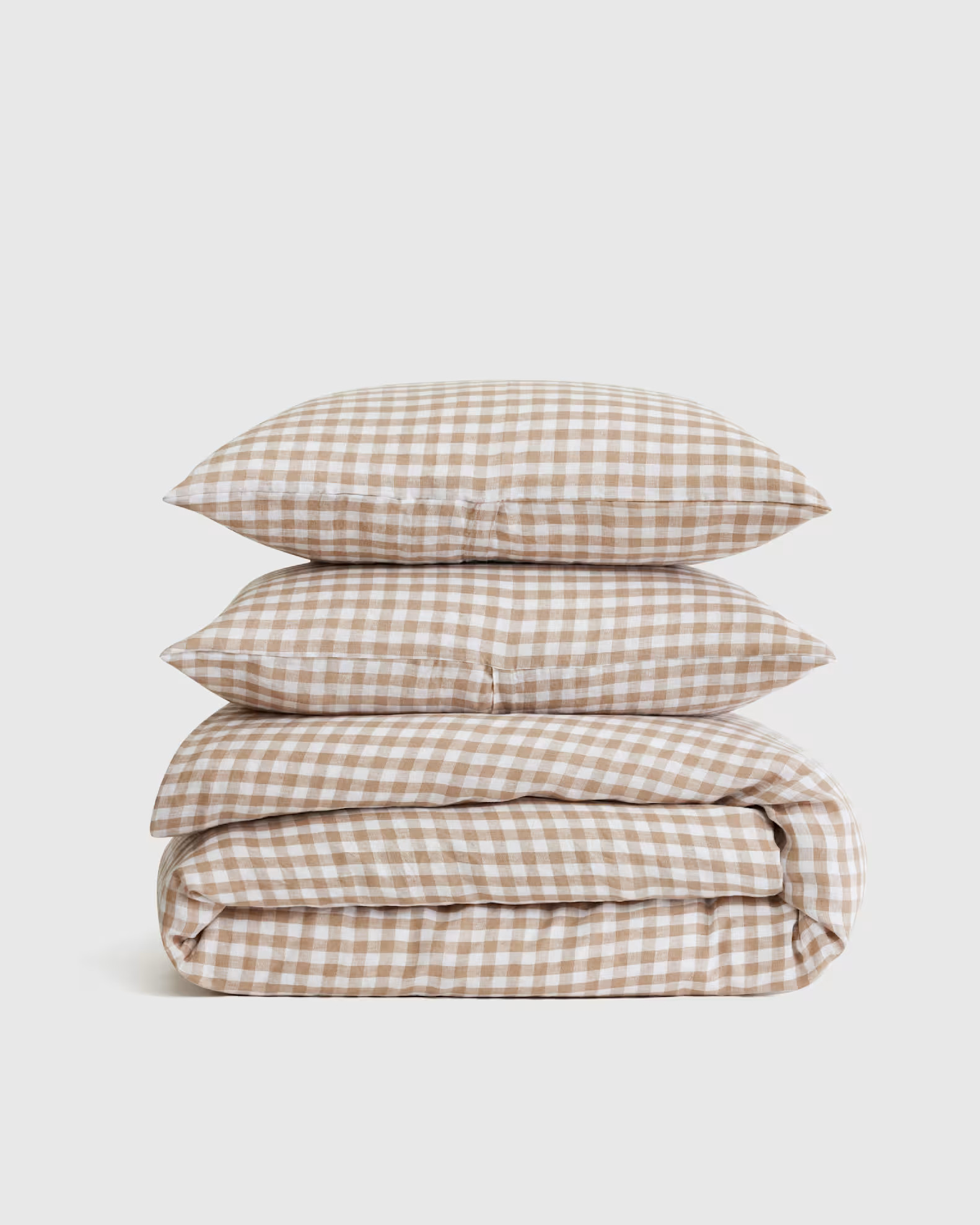 European Linen Gingham Duvet Cover Set | Quince