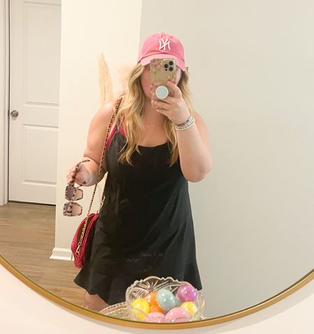 pink Yankees hat, pink trucker hat, tennis dress, black tennis dress, black workout dress, aerie tennis dress, target tennis dress, plus size tennis dress, midsize tennis dress 

#LTKSeasonal #LTKcurves #LTKunder50