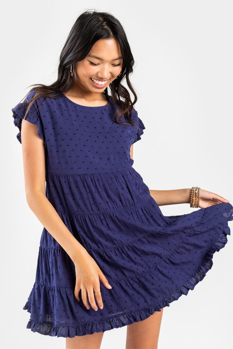 Sonny Clip Dot Mini Babydoll Dress | Francesca’s Collections