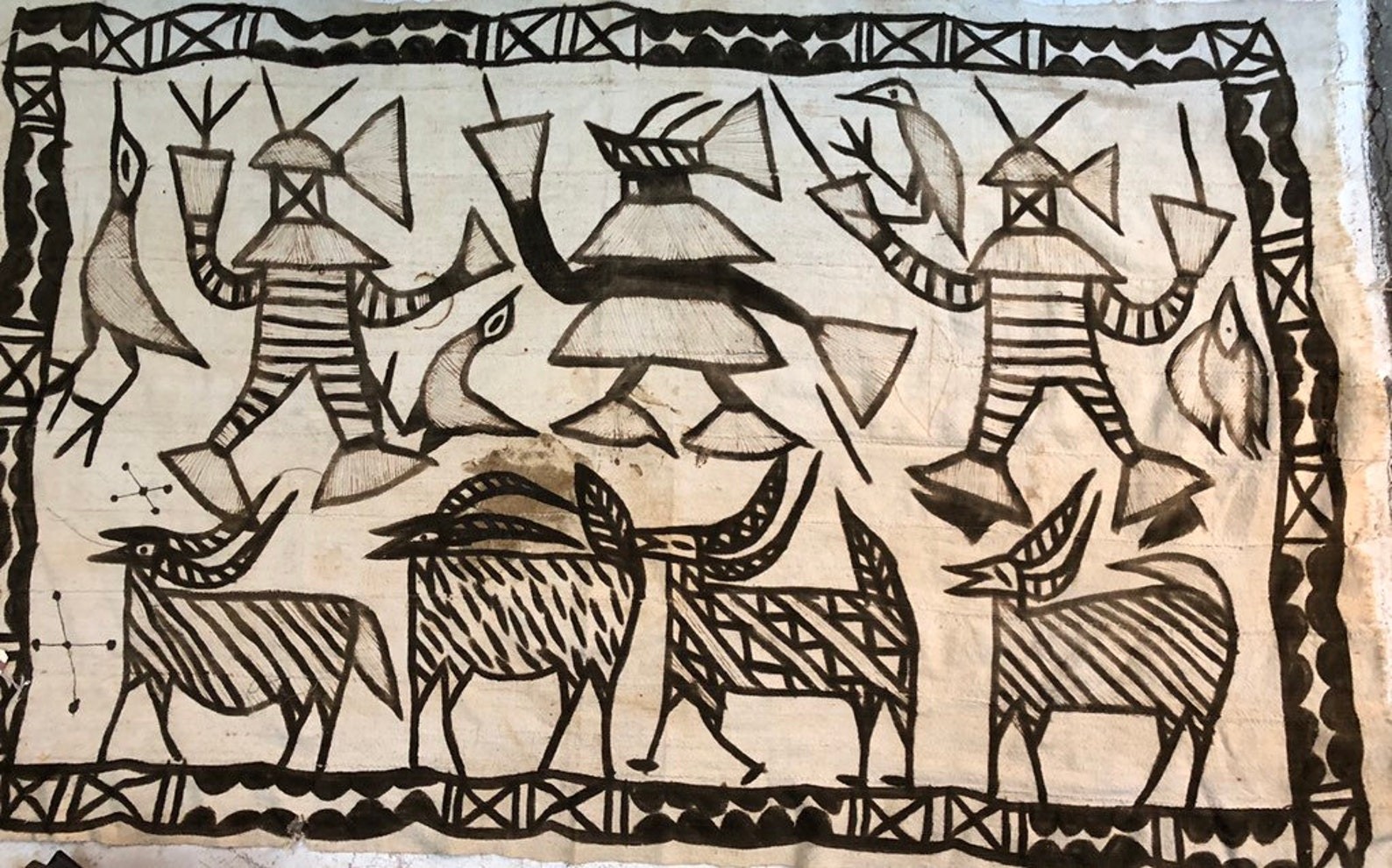 African Senufo Korhogo Hand Painted Textile | Etsy (US)