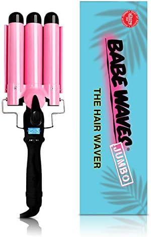 Trademark Beauty Babe Waves 3 Barrel Curling Iron Hair Waver, 1.25 Inch Quick Heat, Adjustable Te... | Amazon (US)