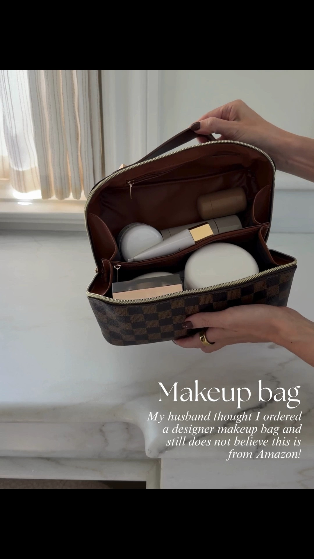 Amazon make up bag 🤎

#LTKSeasonal #LTKBeauty #LTKSaleAlert