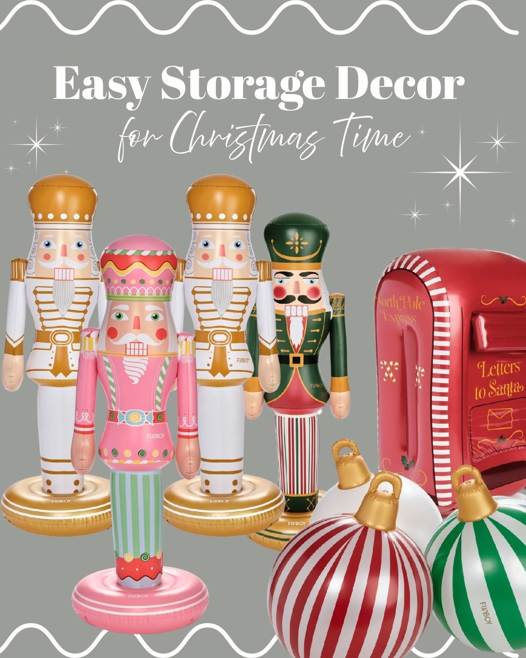 The best part about these inflatable Christmas decorations is that they can store away easy when done ! 

@funboy #holidaydecor #nutcracket #ornament #outsidedecor

#LTKHome #LTKHoliday #LTKSeasonal