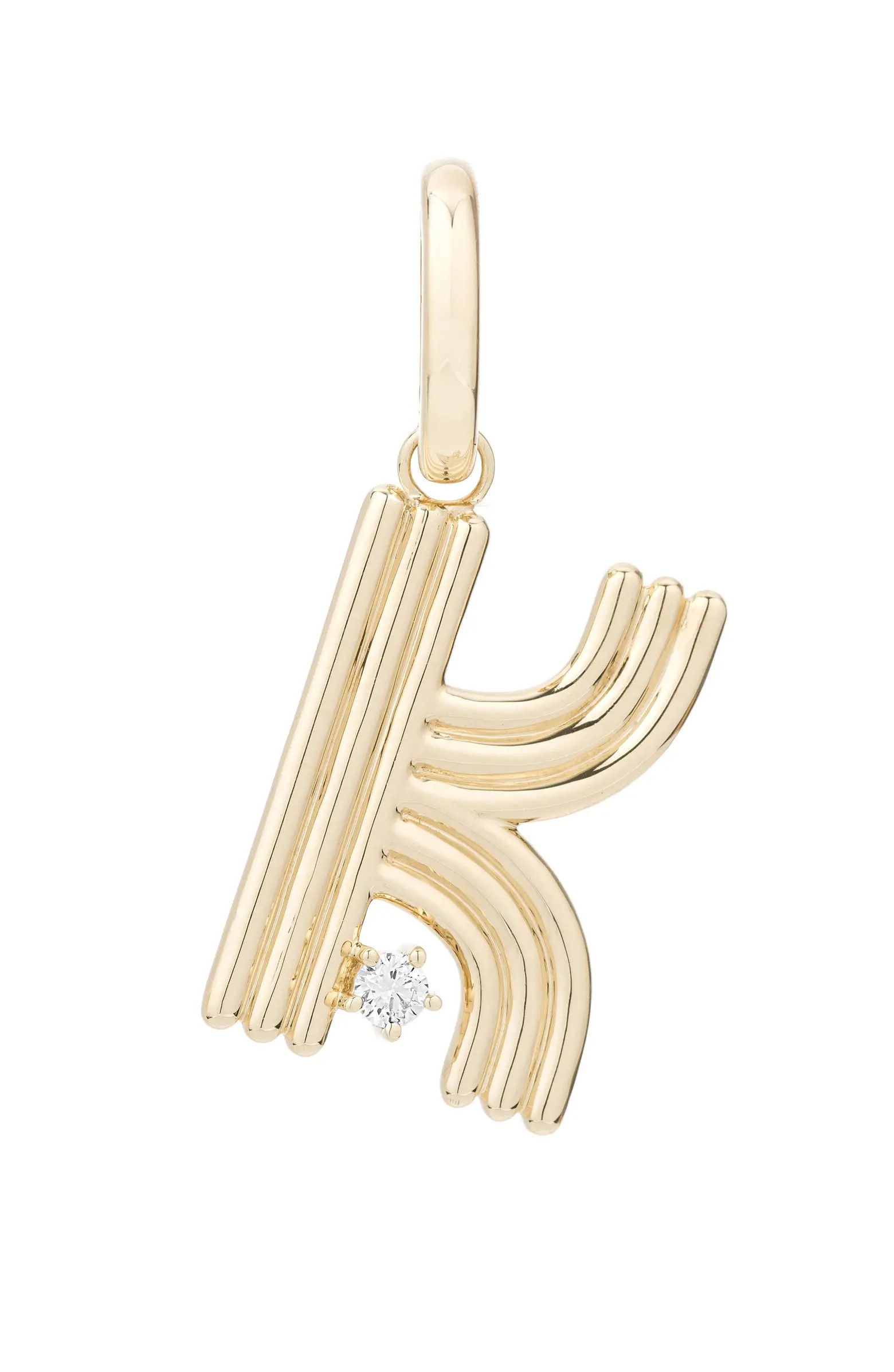 Adina Reyter Groovy Initial Diamond Pendant Charm | Nordstrom | Nordstrom